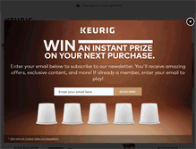 Tablet Screenshot of keurig.ca